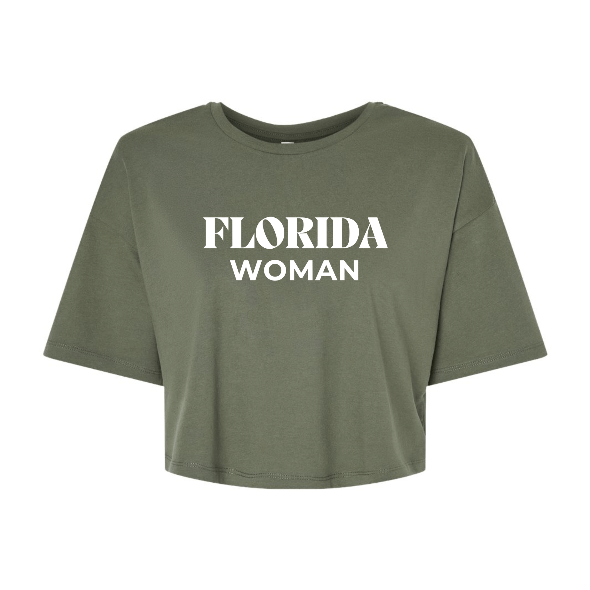Florida Woman | Women's Crop Top | Military Green