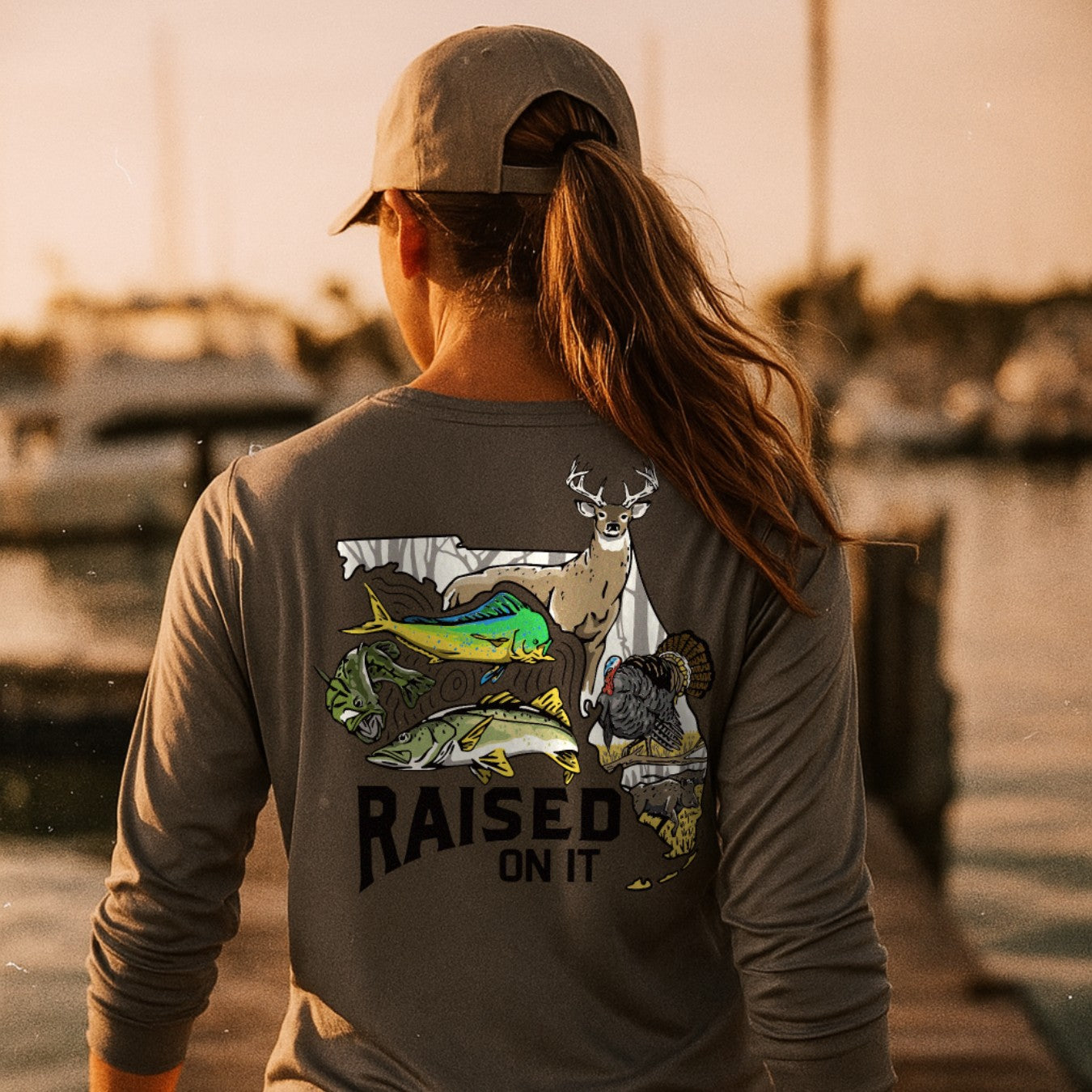 Florida Sportsman Performance Shirt | Steel Grey | Unisex Long-Sleeve Performance Shirt