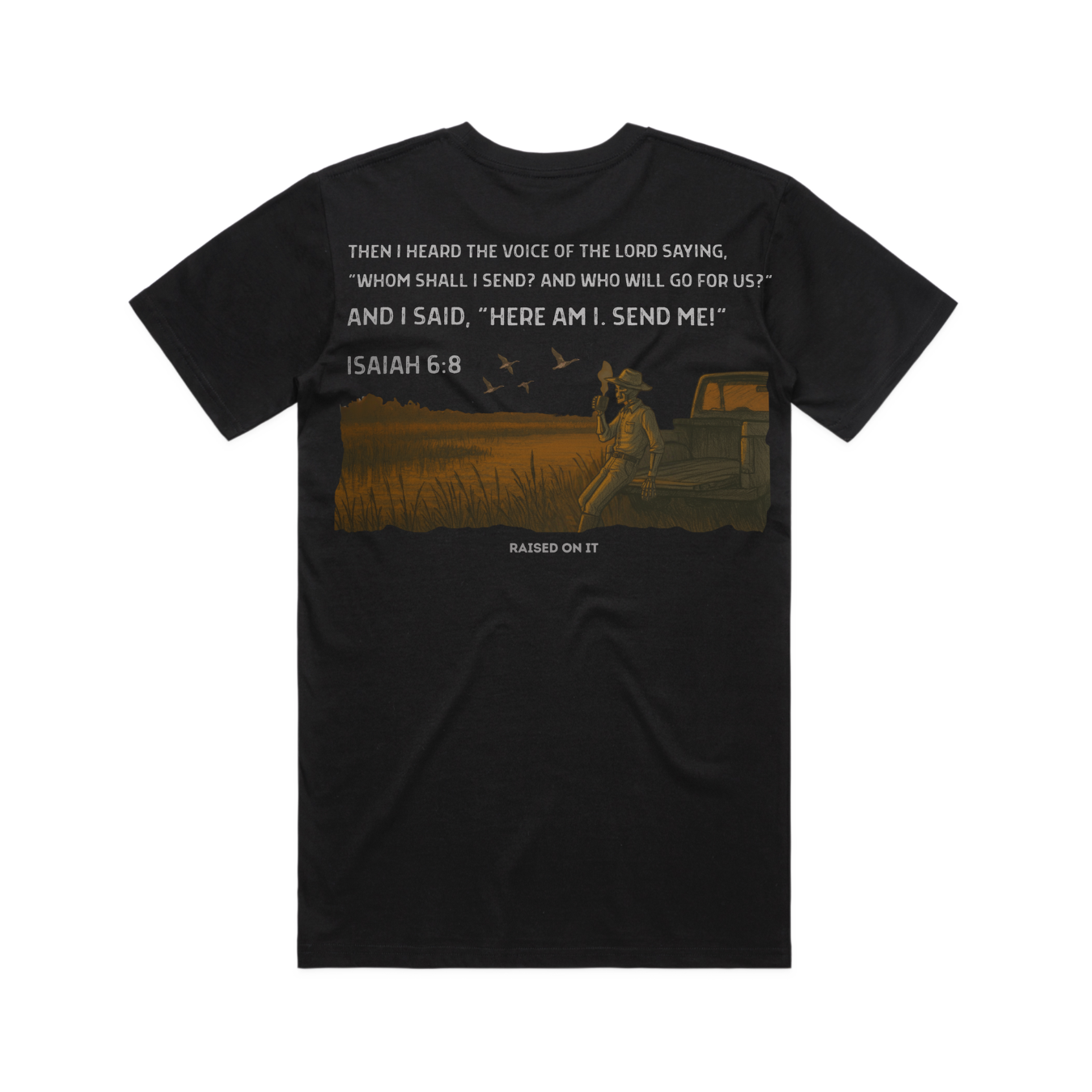 Isaiah 6:8 | Waterfowl Scene | Short Sleeve Comfort Tee – Raised On It