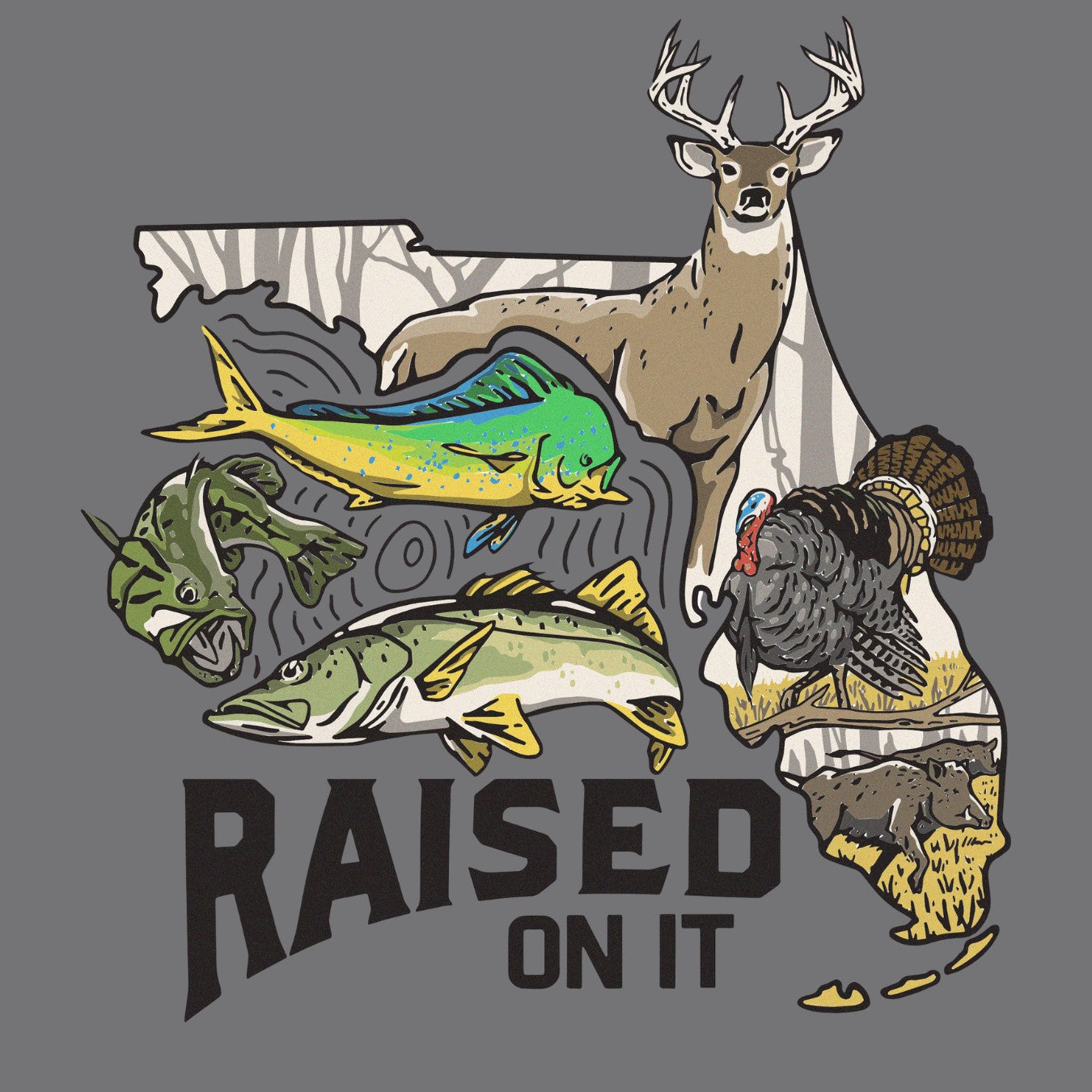 Florida Sportsman Performance Shirt | Steel Grey | Unisex Long-Sleeve Performance Shirt