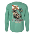 Florida Man Beach Skeleton | FL Green | Unisex Long Sleeve Comfort Tee