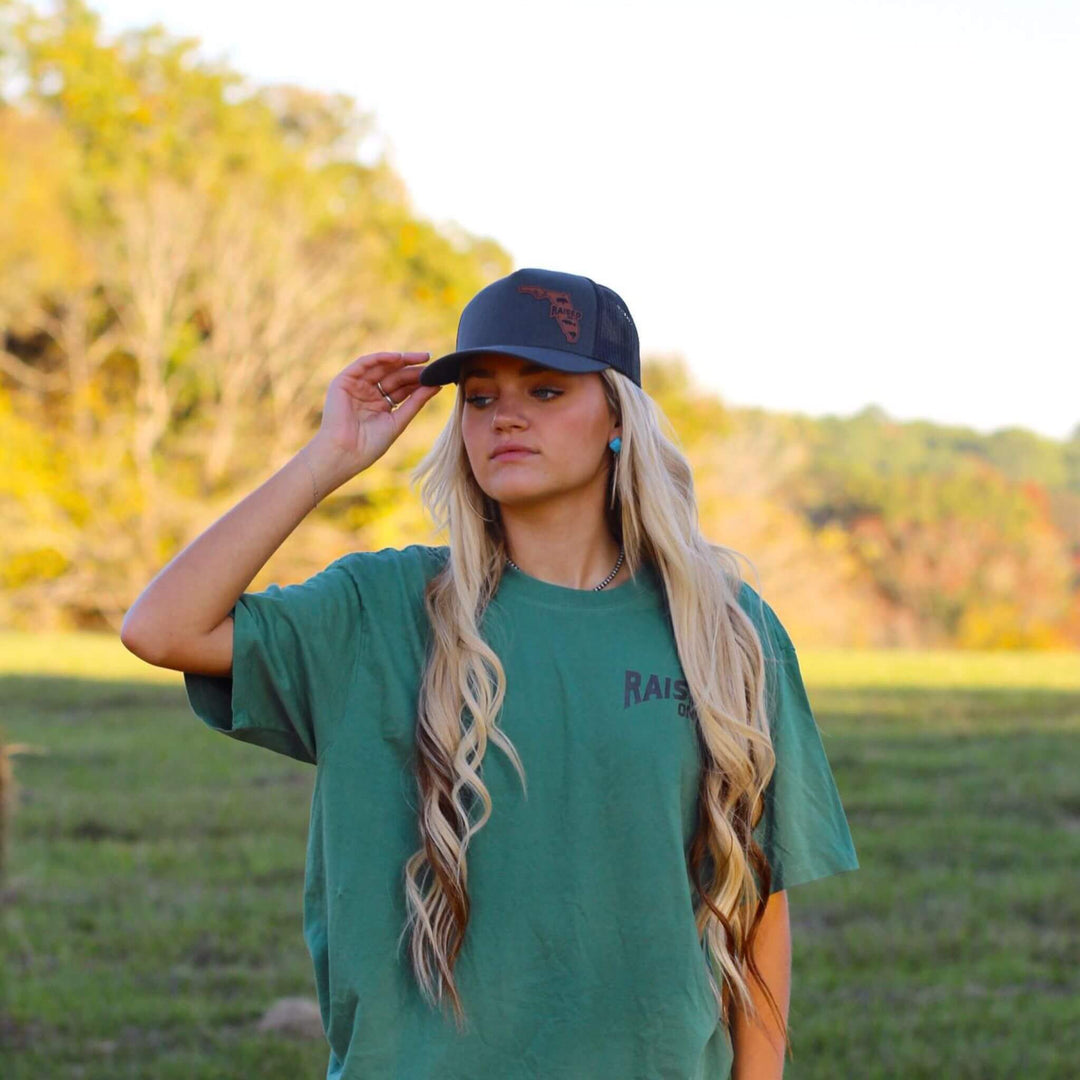 Florida Vintage Waterfowl Tee | Pine Green & Silver | Unisex Short-Sleeve Comfort Tee