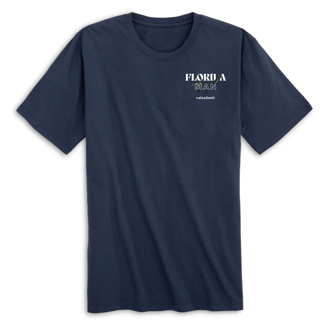 Florida Man Graphic Tee | Navy Blue | Short Sleeve Unisex Comfort Tee