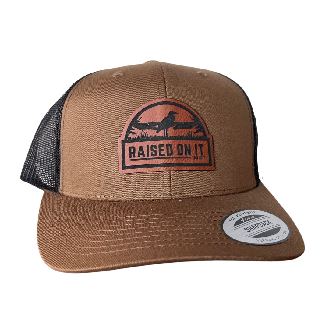 Florida Sunset | Half-Circle | Engraved Leather Patch Hats Coyote Brown & Black