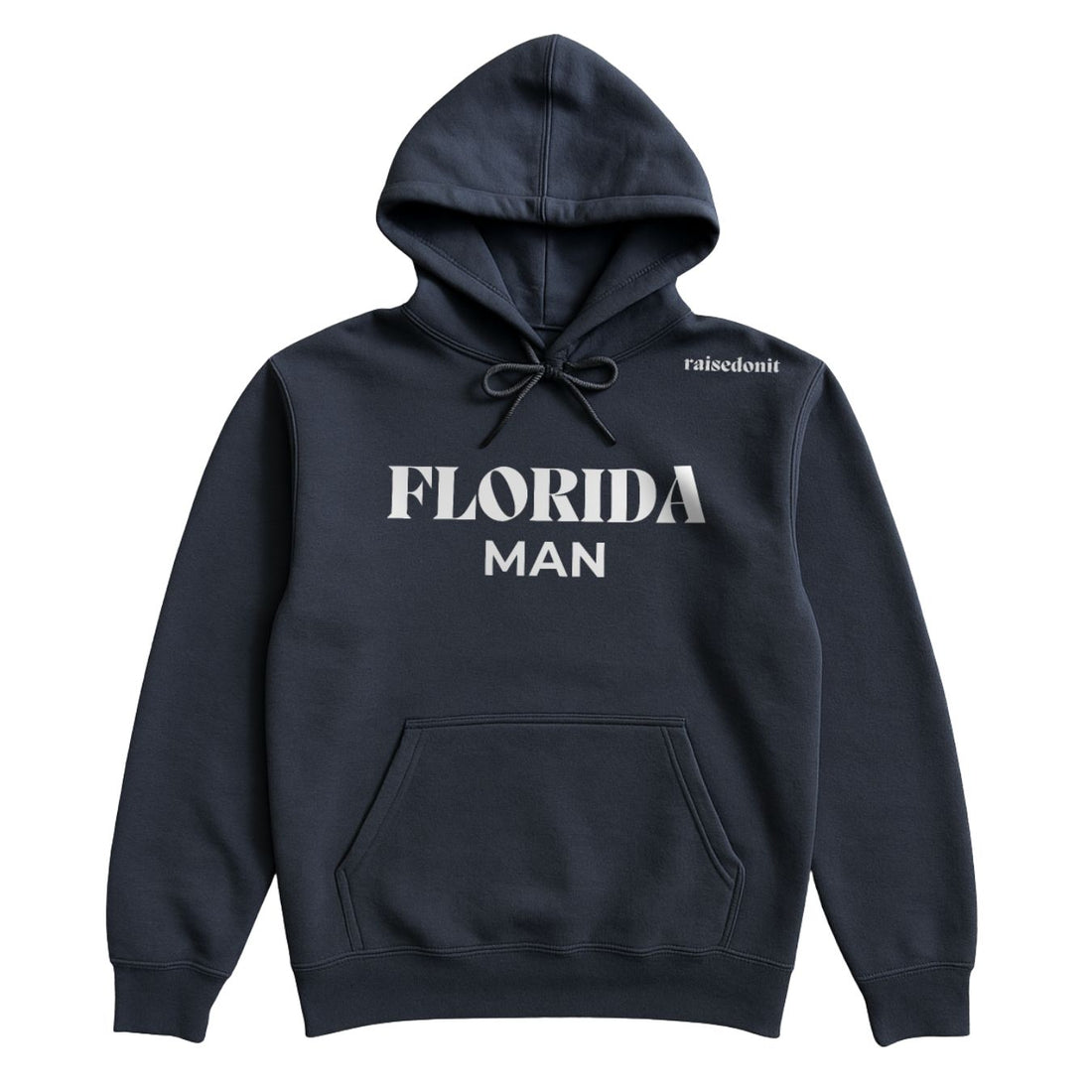 Florida Man | Navy Blue | Unisex Comfort Hoodie size chart
