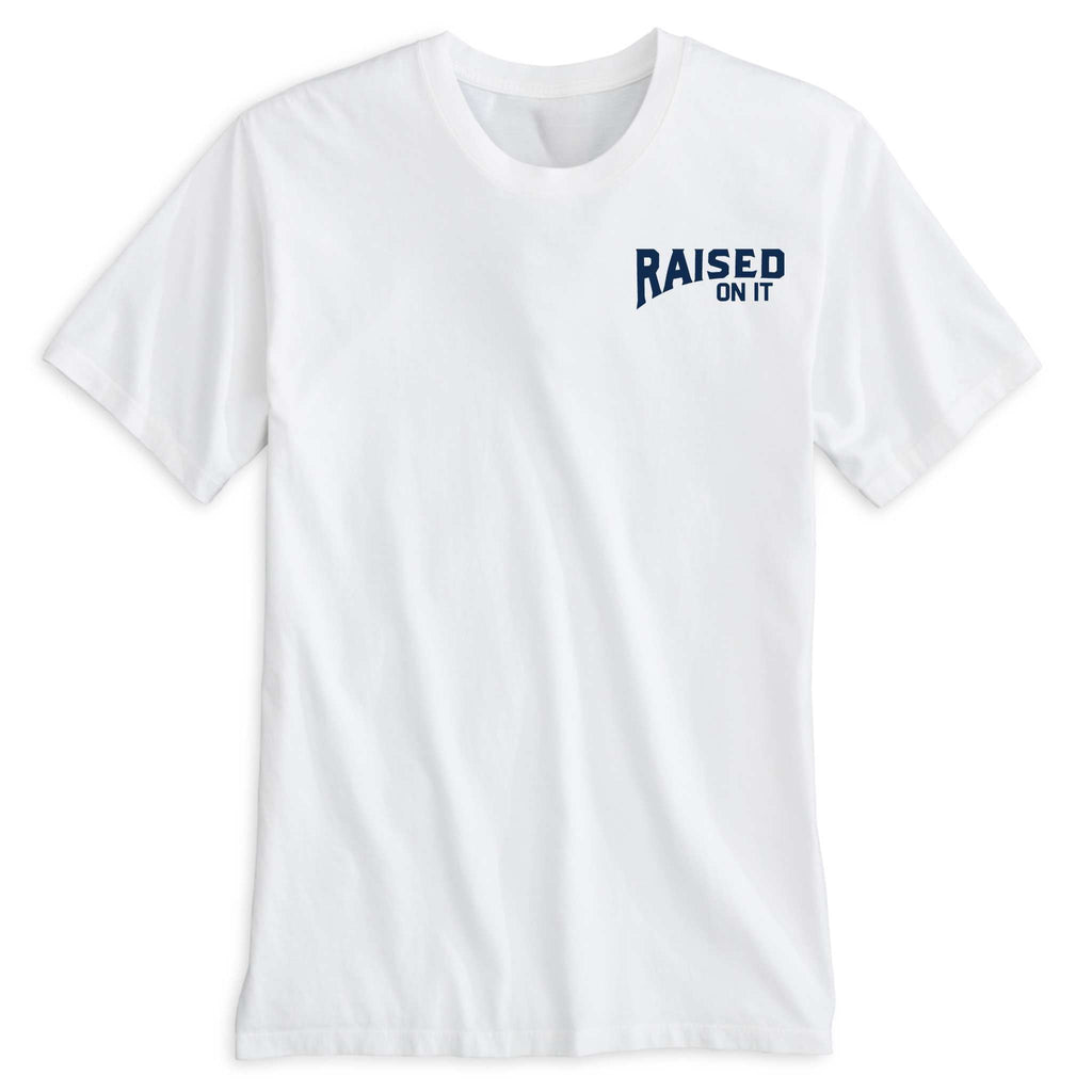 Florida Cowboy tee front — Raised On It chest logo on white