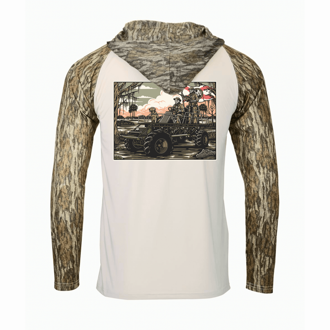 Swamp Buggy Performance Hoodie | Duck Camo | Unisex Long-Sleeve Performance Hoodie