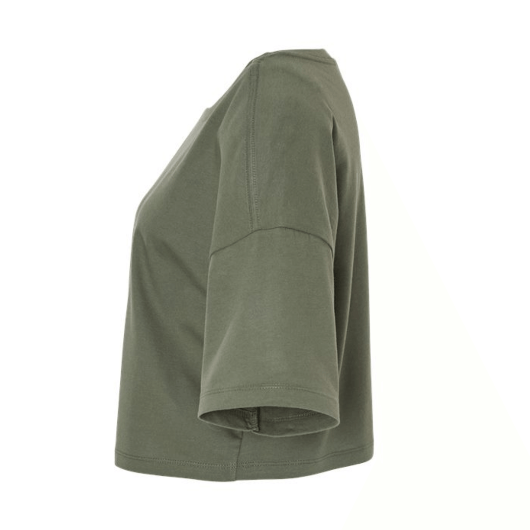 Raised On It | Woman's Crop Top | Military Green