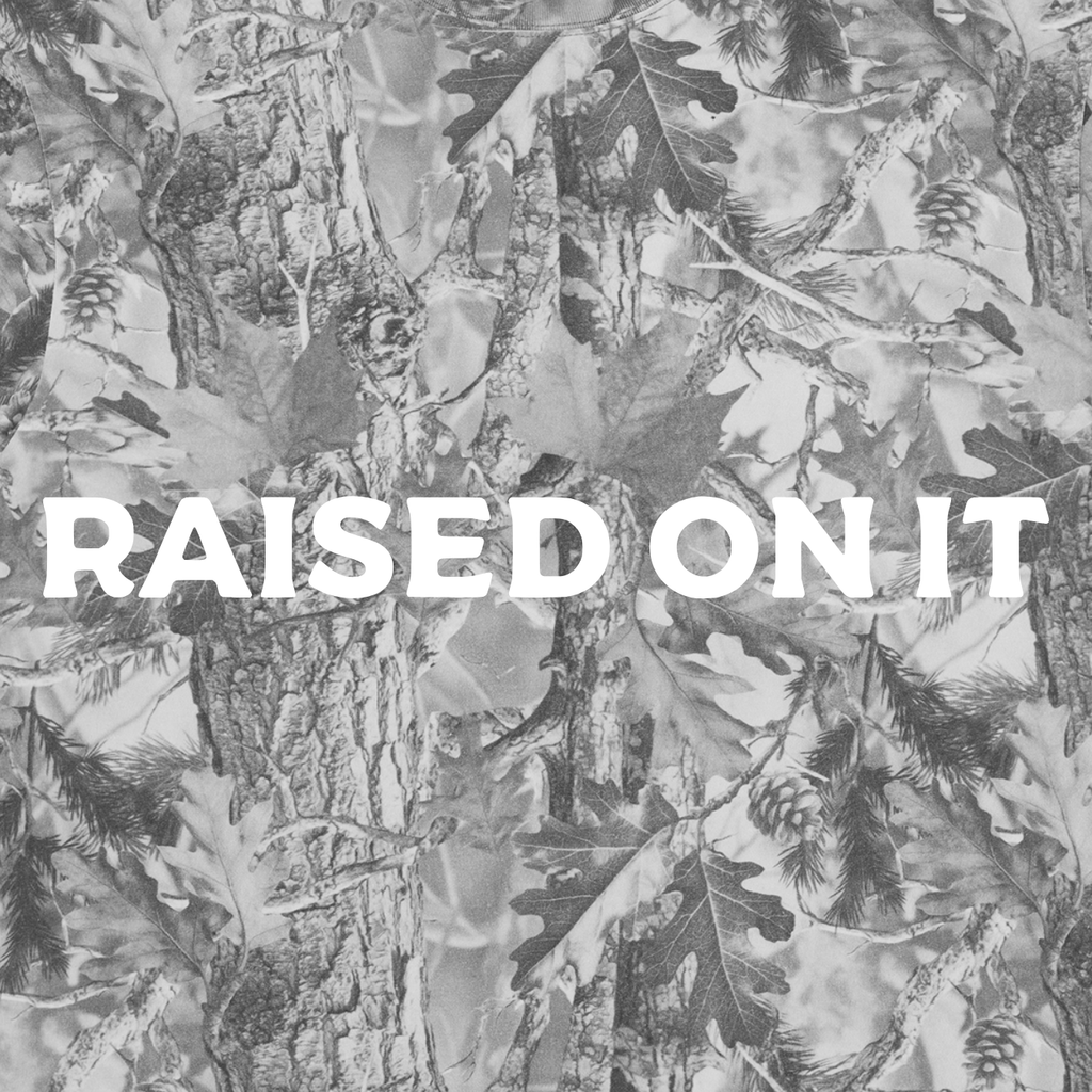 Winter Camo Logo Tee | Short Sleeve Heavy Weight Tee | Grey Wood Camo