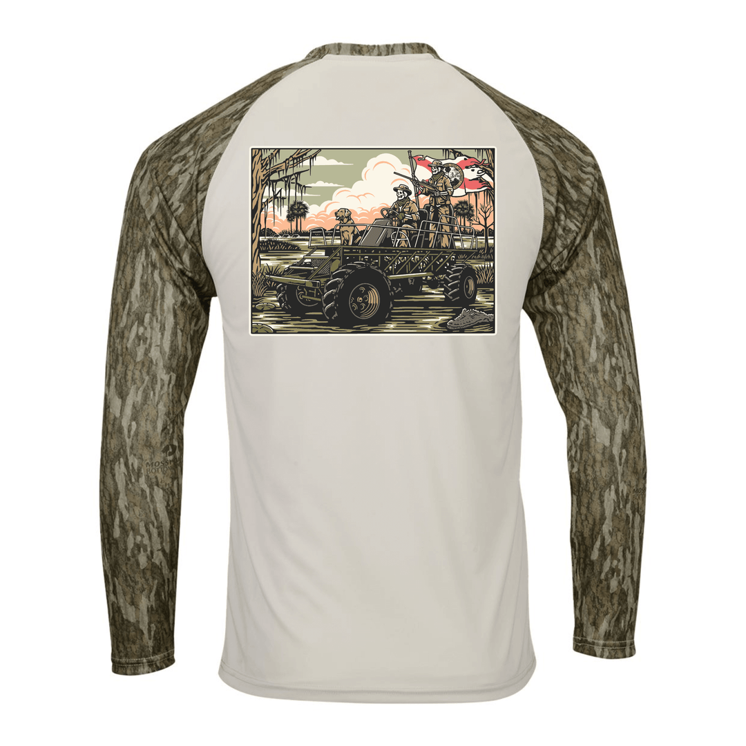 Swamp Buggy Performance Hoodie | Duck Camo | Unisex Long-Sleeve Performance Hoodie