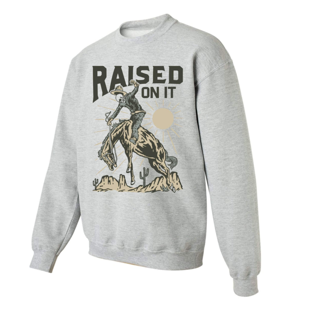 Rowdy Wrangler Crewneck | Heather Grey | Unisex Sweatshirt