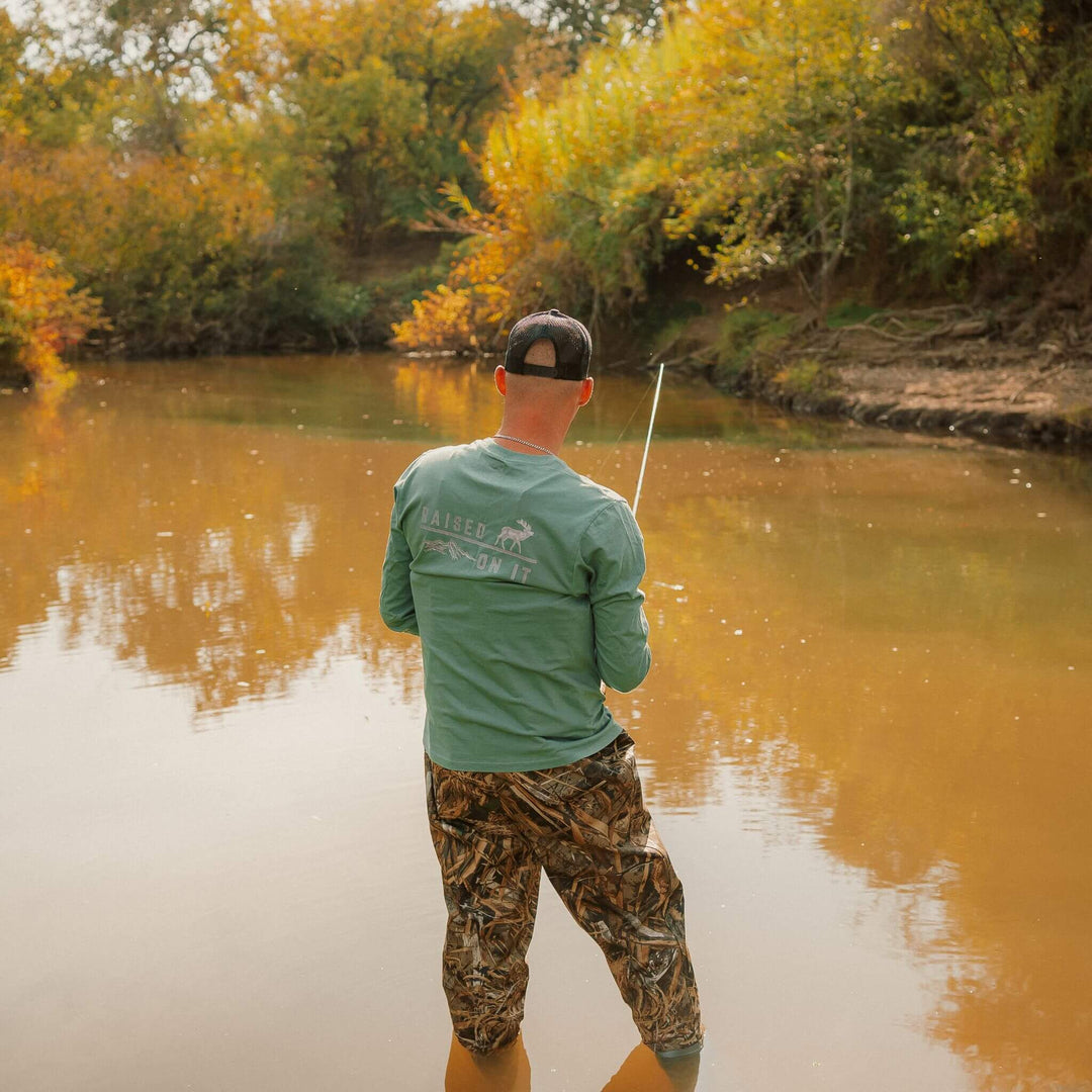 Vintage Outdoors | Pine Green | Unisex Long Sleeve Comfort Tee