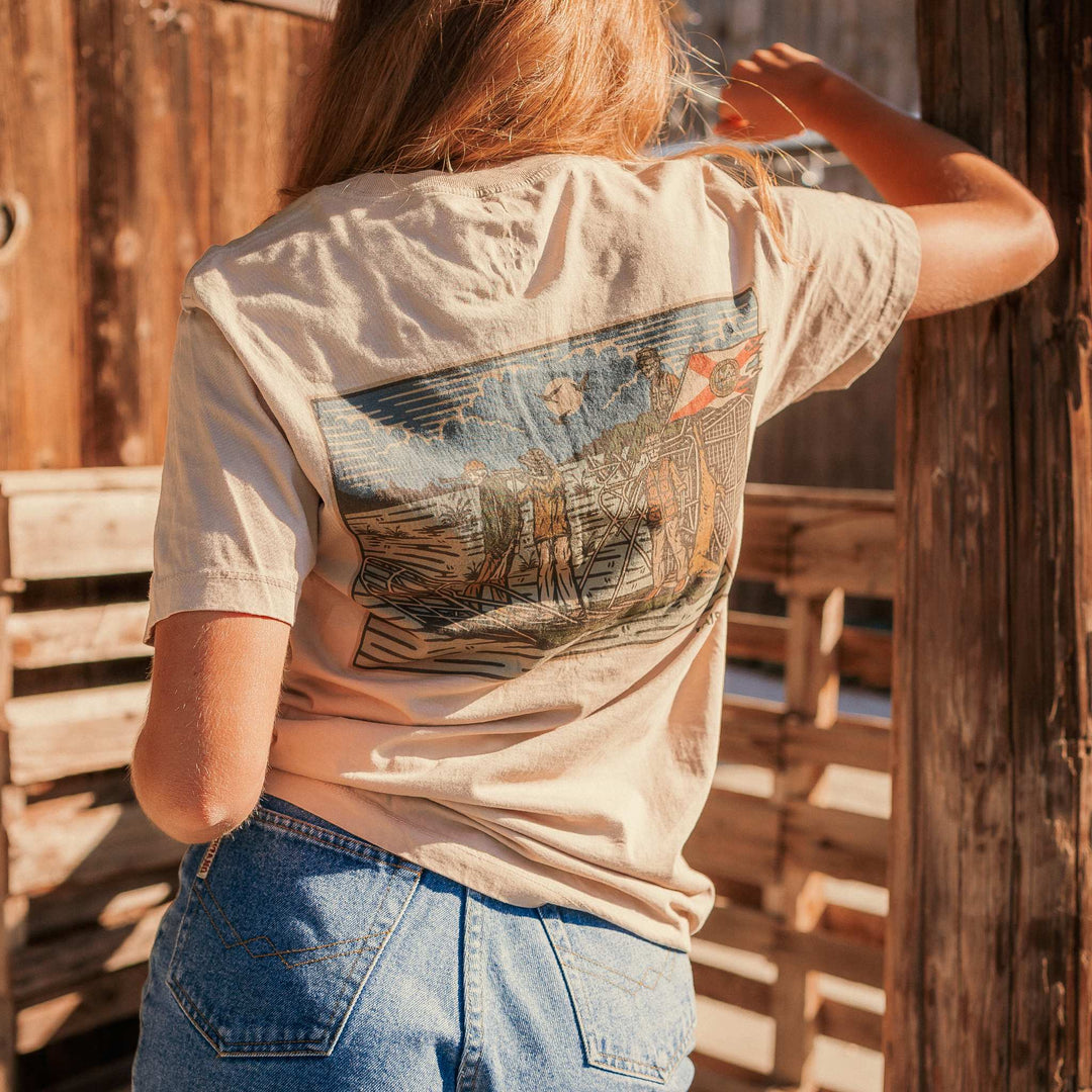 Florida Dyin' Breed Airboat | Sand | Unisex Short-Sleeve Comfort Tee