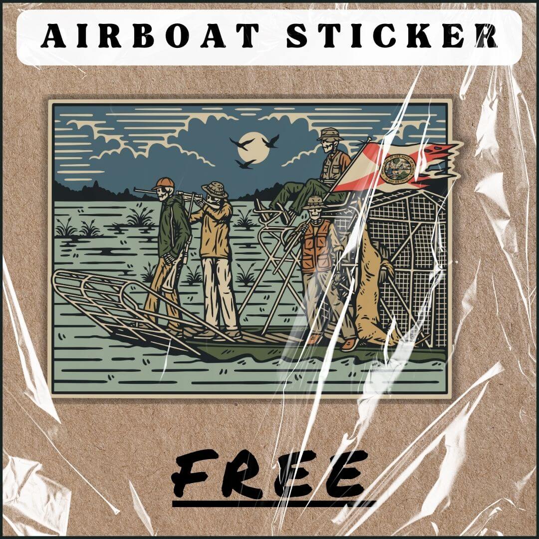 Free Dyin' Breed Airboat Sticker