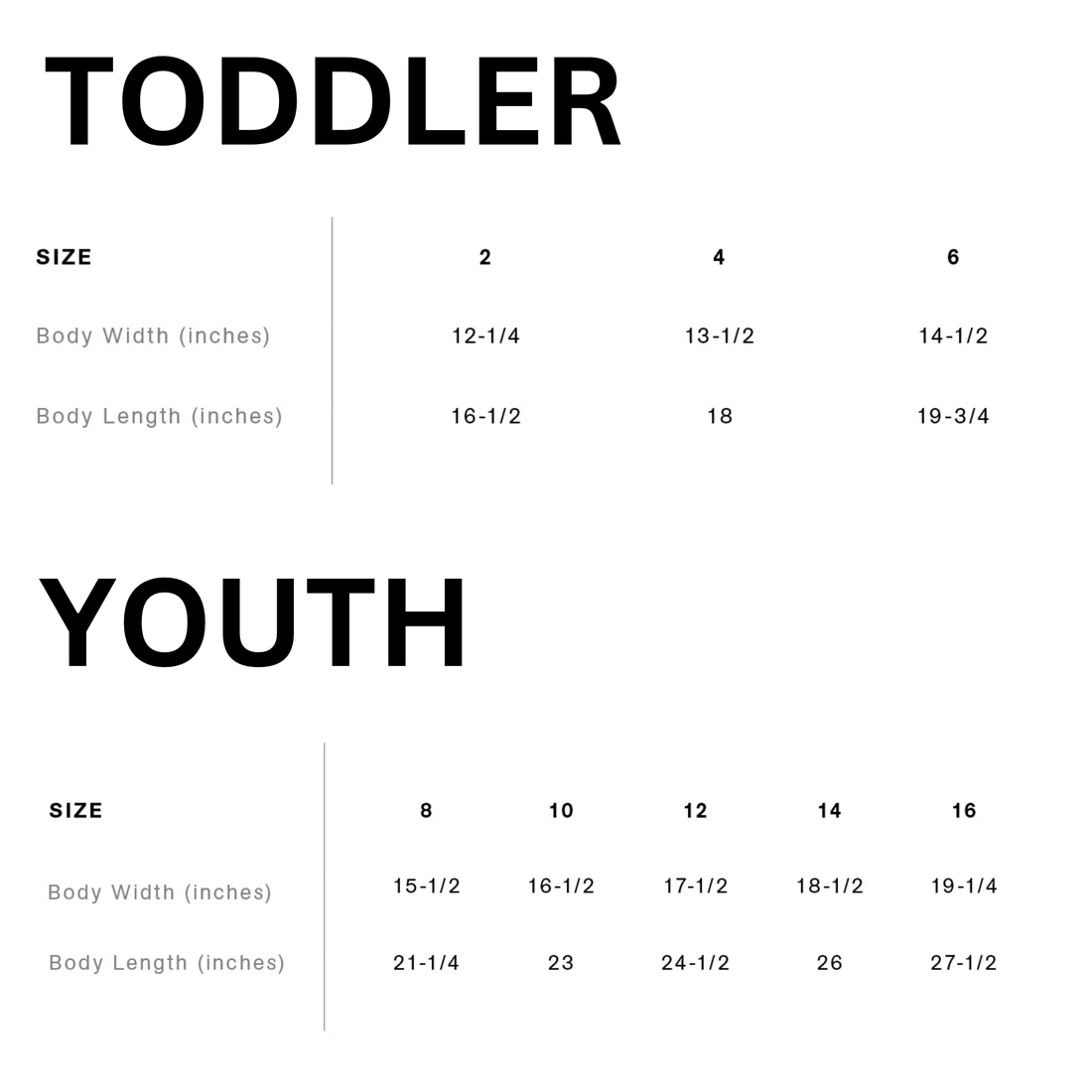 Youth & Toddler | Dyin' Breed Airboat Tee | Youth Comfort Short Sleeve size chart