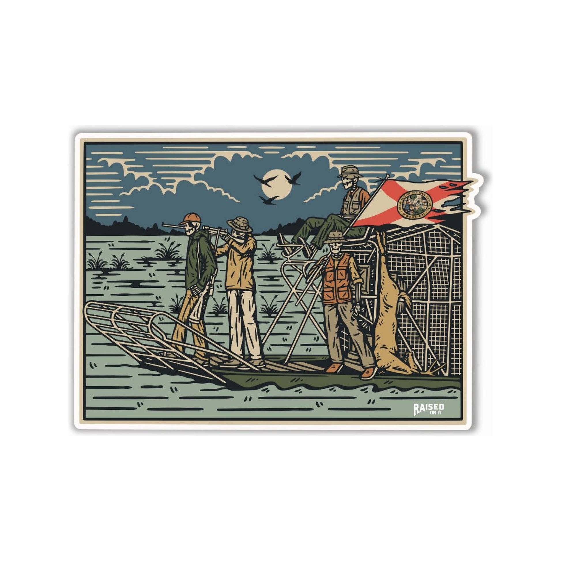 Florida Dyin’ Breed Airboat Sticker | 3"