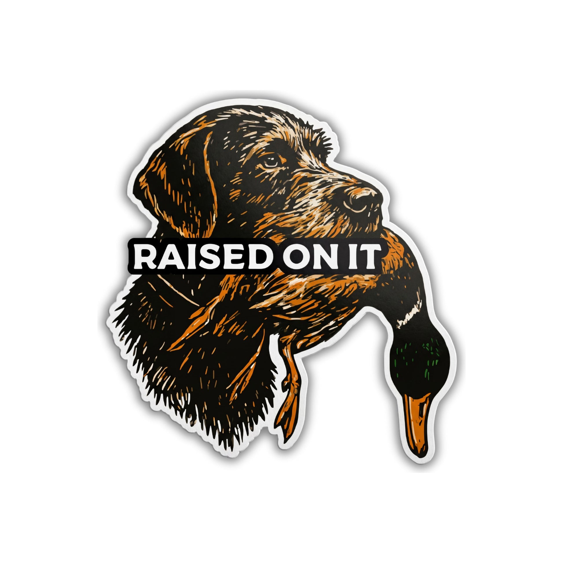Raised On It - Duck Dog Vinyl Sticker | 3"